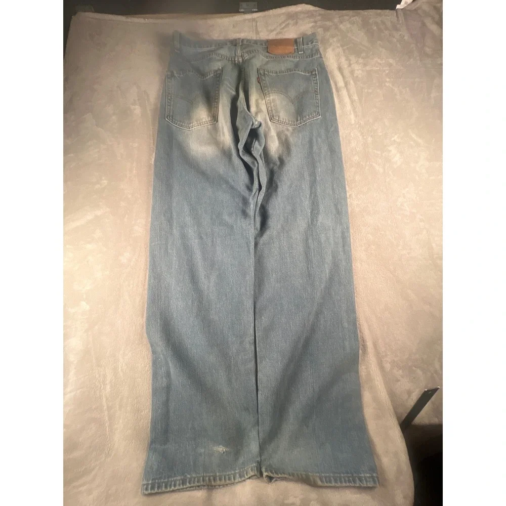 Levis 569 Loose Straight Fit Jeans Light Wash Blue Denim 34x34 00569-0573 Mens